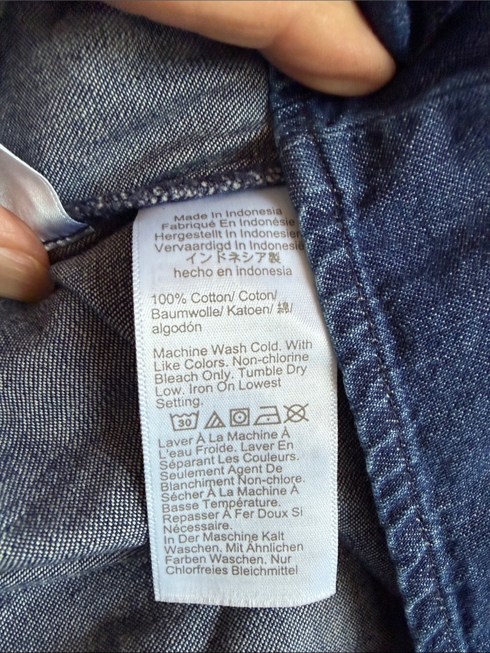 J Crew Chambray Shirt Dress‎ Blue Denim Button Front Tiered Mini size 4 - Picture 7 of 9